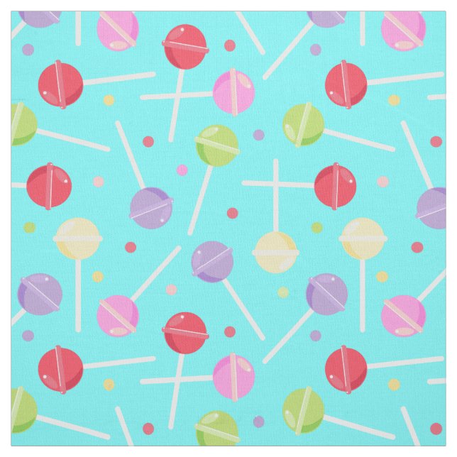 Tecido Padrão de Lollipops de Doces Comprados Retro Paste (Modelo)