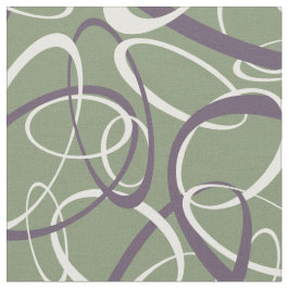 Tecido padrão de loops geométricos de sábado branco roxo