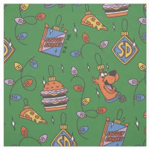 Tecido Padrão de Luzes de Lanche de Férias do Scooby-Doo