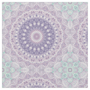 Tecido Padrão de Mandala Lavanda e Lilás