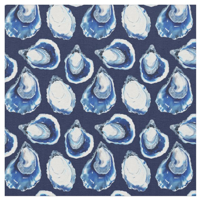 Tecido Padrão de meia casca de ostra azul marinho (Detalhe)