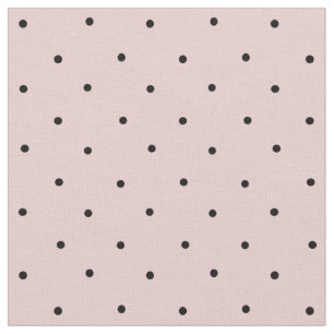 Tecido Padrão de mini Bolinhas rosa e preto