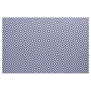 Tecido Padrão de Mosaico dos Quadrados de Diamante Azul-