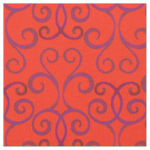 Padrão de Natal brilhante Red Swirly Damask Elegan