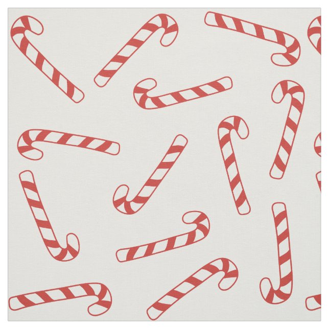 Tecido Padrão de Natal de Canas Vermelho e Branco (Modelo)