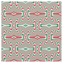 Tecido Padrão de Natal Esquisito do Trippy Retro Groovy