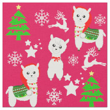 Padrão de Natal Menina Bonita Llama Snowflakes Xma