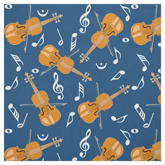 Tecido Padrão de Nota de Música Violin (Modelo)