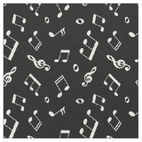 Padrão de Notas de Música Preta e Branca