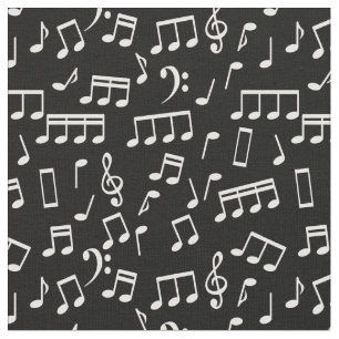 Tecido Padrão de Notas Musicais