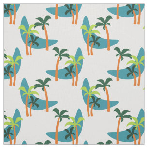 Tecido Padrão de Oasis Moderno de Palm de meio século