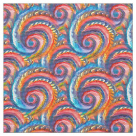 Tecido Padrão de onda vermelha