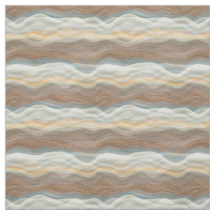 Tecido Padrão de Ondas Artísticas Retro-Abstrato Legal