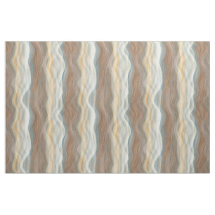 Tecido Padrão de Ondas Artísticas Retro-Legal Abstrato