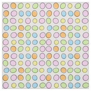 Tecido Padrão de Ovalas Retroativas Coloridas de Pastel E