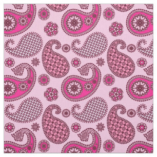 Tecido Padrão de Paisley, tons de luz a rosa profundo