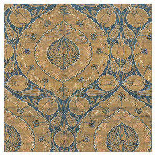 Tecido Padrão de Palmette da Tulipa Medieval
