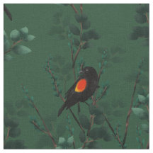 Padrão de Pássaro Negra Vermelho