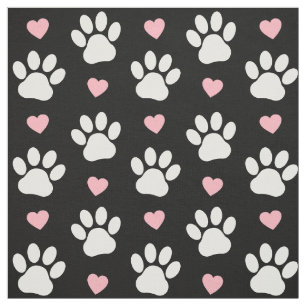 Tecido Padrão De Patas, Patas Cachorros, Patas Brancas, C
