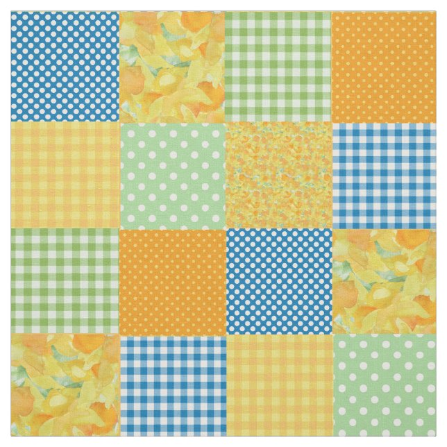 Tecido Padrão de Patchwork de Daffy-down-Dillies (Modelo)