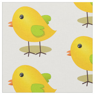 Tecido Padrão de Pintinho Amarelo-Cute