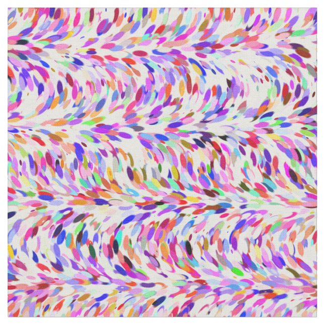 Tecido Padrão de pintura de pintura de verão brilhante (Detalhe)