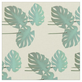 Tecido Padrão de Planta de Monastera de Folha Verde Tropi