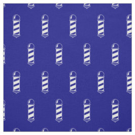 Tecido Padrão de polo de Barbearia Marinho azul e branco