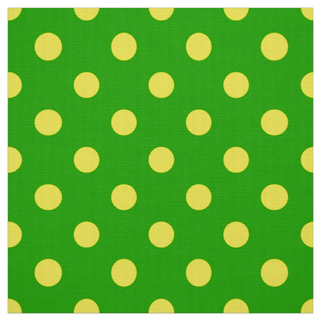 Tecido Padrão de Pontos Amarelos em Fundo Verde  (Modelo)