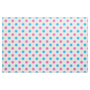 Tecido Padrão de Pontos Pastel Rosa Azul