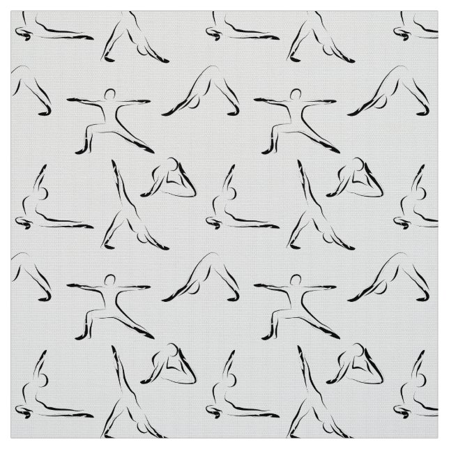 Tecido Padrão de poses de ioga (Modelo)