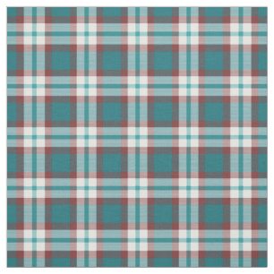 Tecido Padrão de Quadrados de Tartan Branco Vermelho Ver