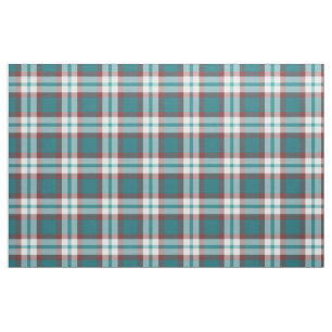 Tecido Padrão de Quadrados de Tartan Branco Vermelho Ver