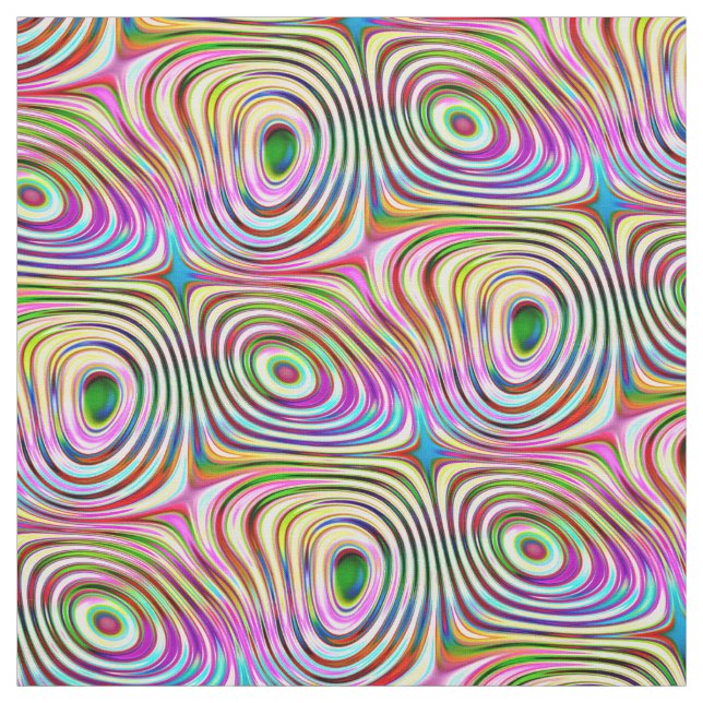 Tecido Padrão de quadrados redondos de cores do arco-íris (Modelo)