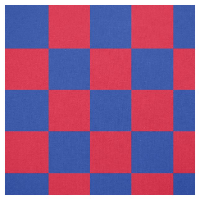Tecido Padrão de quadro de controlo vermelho e azul (Modelo)