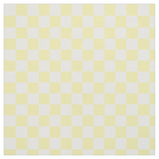 Tecido Padrão de Quadro de Verificação Amarelo e Branco (Modelo)