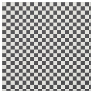 Tecido Padrão de Quadro de Verificação Branco Preto e