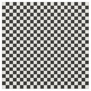 Tecido Padrão de Quadro de Verificação Preto e Branco