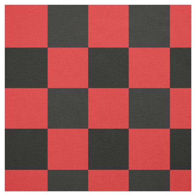 Tecido Padrão de quadro de xadrez vermelho e preto (Modelo)