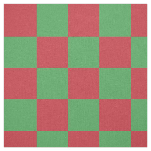 Tecido Padrão de quadro de xadrez vermelho e verde (Modelo)