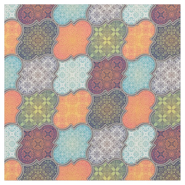 Tecido Padrão de Quatrefoil (Detalhe)