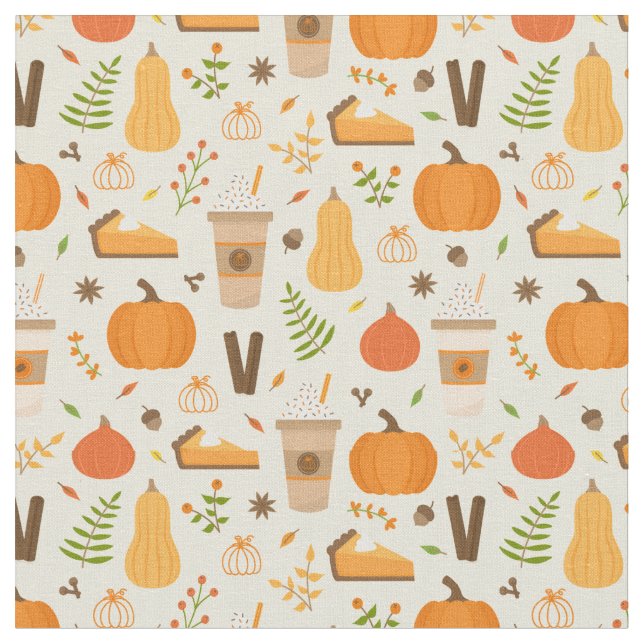 Tecido Padrão de queda de laranja divertido (Detalhe)