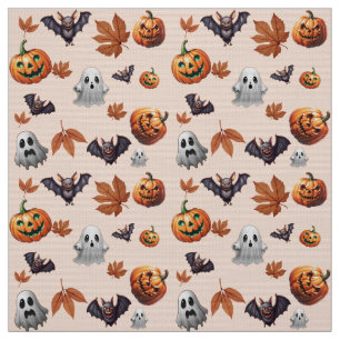 Tecido Padrão de Queda de Queda de Halloween Cute Spooky