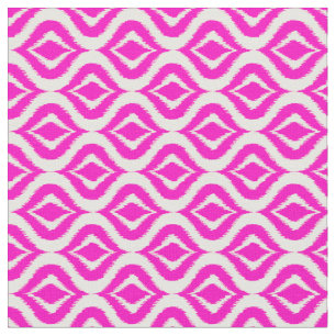 Tecido Padrão De Quedas De Ikat Retro-Chic Brilhante E R