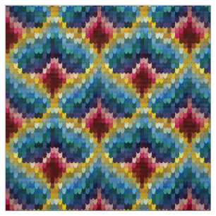 Tecido Padrão de Quic Boho do Bordado de Bargello Colorid