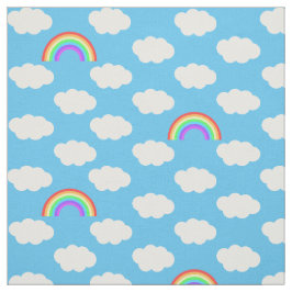 Tecido Padrão de Rainbows do Céu Azul