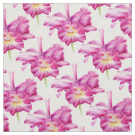 Tecido Padrão de repetição de aquarela botânica de orquíd