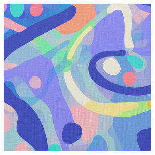 Tecido Padrão de repetição de neon azul-Abstrato de-grana