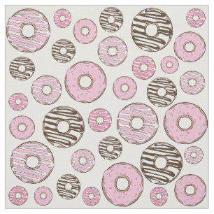 Tecido Padrão De Rosquinhas, Rosquinhas Rosa, Rosquinhas
