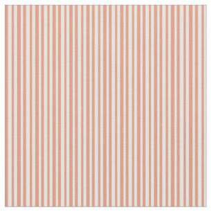 Tecido Padrão de Salmão Escuro e Stripes Brancas